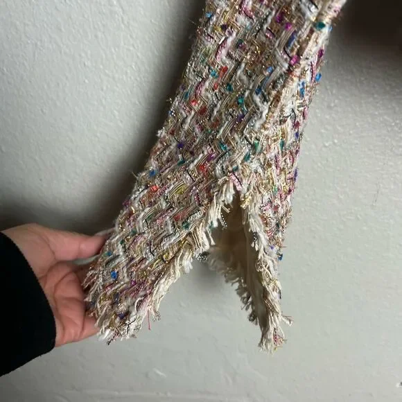 NWT Women's Glamaker Multicolor Tweed Jacket, size Med. - Picture 8 of 10